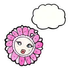 cartoon flower face