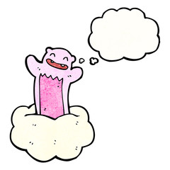 cartoon bear on cloud