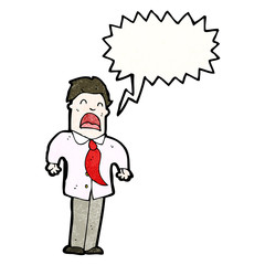 cartoon shrieking man