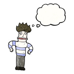 cartoon nervous man