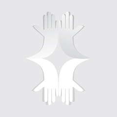 creative hand idea concept vector 