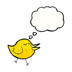 cartoon little yellow bird