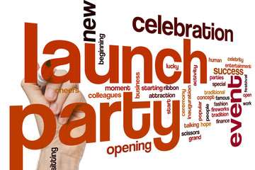 Launch party word cloud