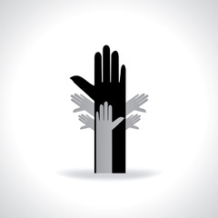 creative hand idea concept vector 