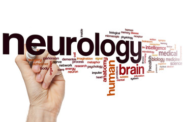 Neurology word cloud - obrazy, fototapety, plakaty