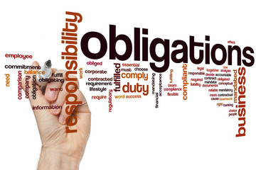 Obligations word cloud