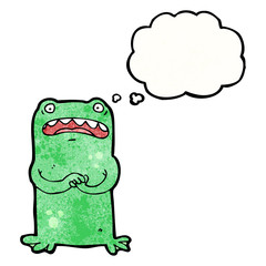 cartoon nervous frog