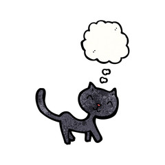 little black cat cartoon