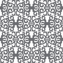Beautiful print seamless monochrome pattern.