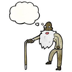 cartoon elderly man