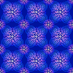 Endless background of purple abstract flowers