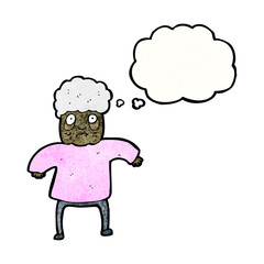 Obraz premium cartoon elderly woman