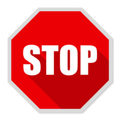 Sign stop flat design