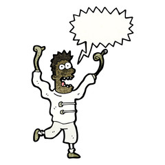 cartoon crazy mad man