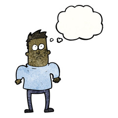 cartoon man shrugging shoulders