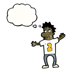 cartoon man in number two shirt
