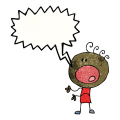 cartoon complaining doodle man
