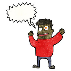 cartoon man with speech bubble