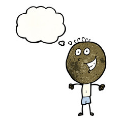 cartoon grinning boy