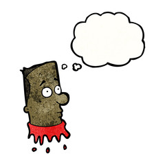 cartoon severed head man