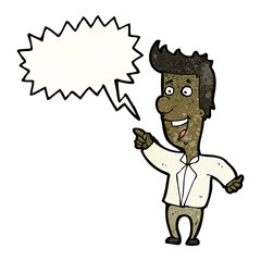 cartoon man pointing and laughing