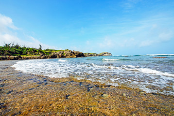 Glitter and sparkling coastal landscape, Okinawa, Japan