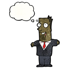 cartoon businessman with great idea