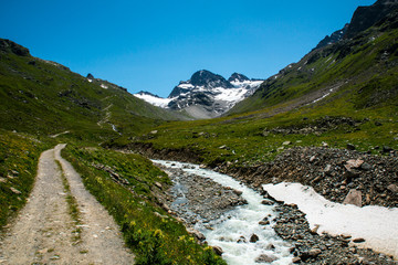 Silvretta water reservoir in Vorarlberg, Austria