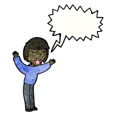 cartoon shouting man