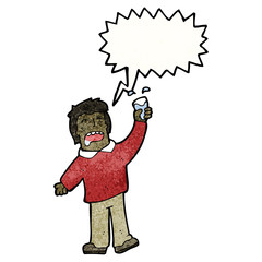 cartoon man drinking