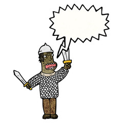cartoon medieval soldier