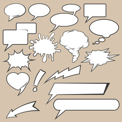 Comic bubbles and elements