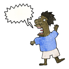 cartoon terrified man