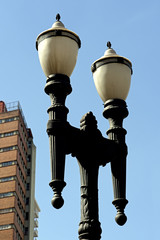 Fototapeta na wymiar Street lamp, symbol of Sao Paulo city