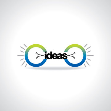ideas idea with bulb vector illustration 