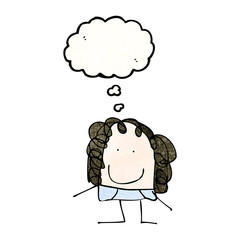 child's drawing of a happy woman