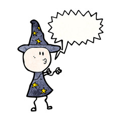 cartoon wizard casting spell