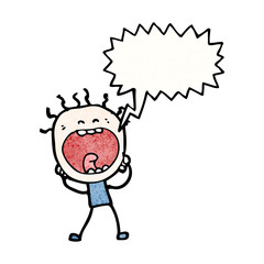 cartoon shouting man