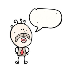 cartoon dad with speech bubble