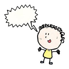 happy doodle woman cartoon