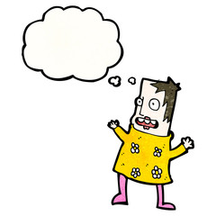 cartoon stressed out woman