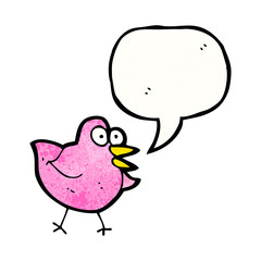 cartoon pink bird