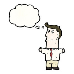 cartoon man thinking