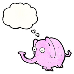 cartoon elephant with thought bubble
