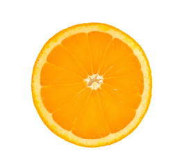 Orange fruit sliced isolated on white background