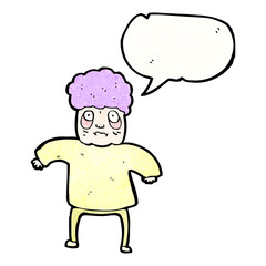 cartoon old lady