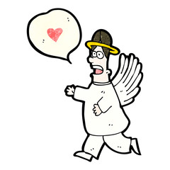 cartoon angel with speech bubble