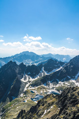 Fototapeta na wymiar High Tatras, scenery from Lomnicky stit