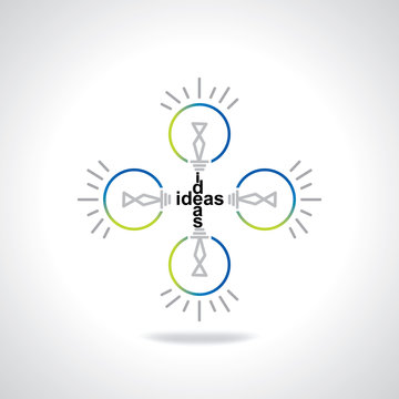bulb idea concept vector illustration 