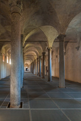Ancient Stables, designed by Leonardo da Vinci, in Vigevano, Ita